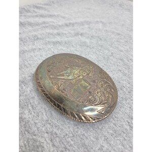 Crumrine 22k Gold Sterling Silver Santa Ana Rodeo Belt Buckle